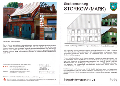 Bürgerinformation zur Stadterneuerung Stadt Storkow, November 2004